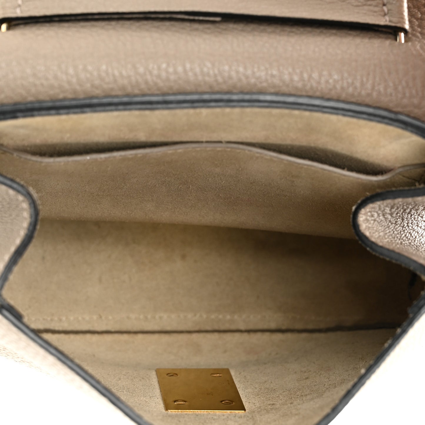 Grained Lambskin Mini Drew Shoulder Bag Motty Grey