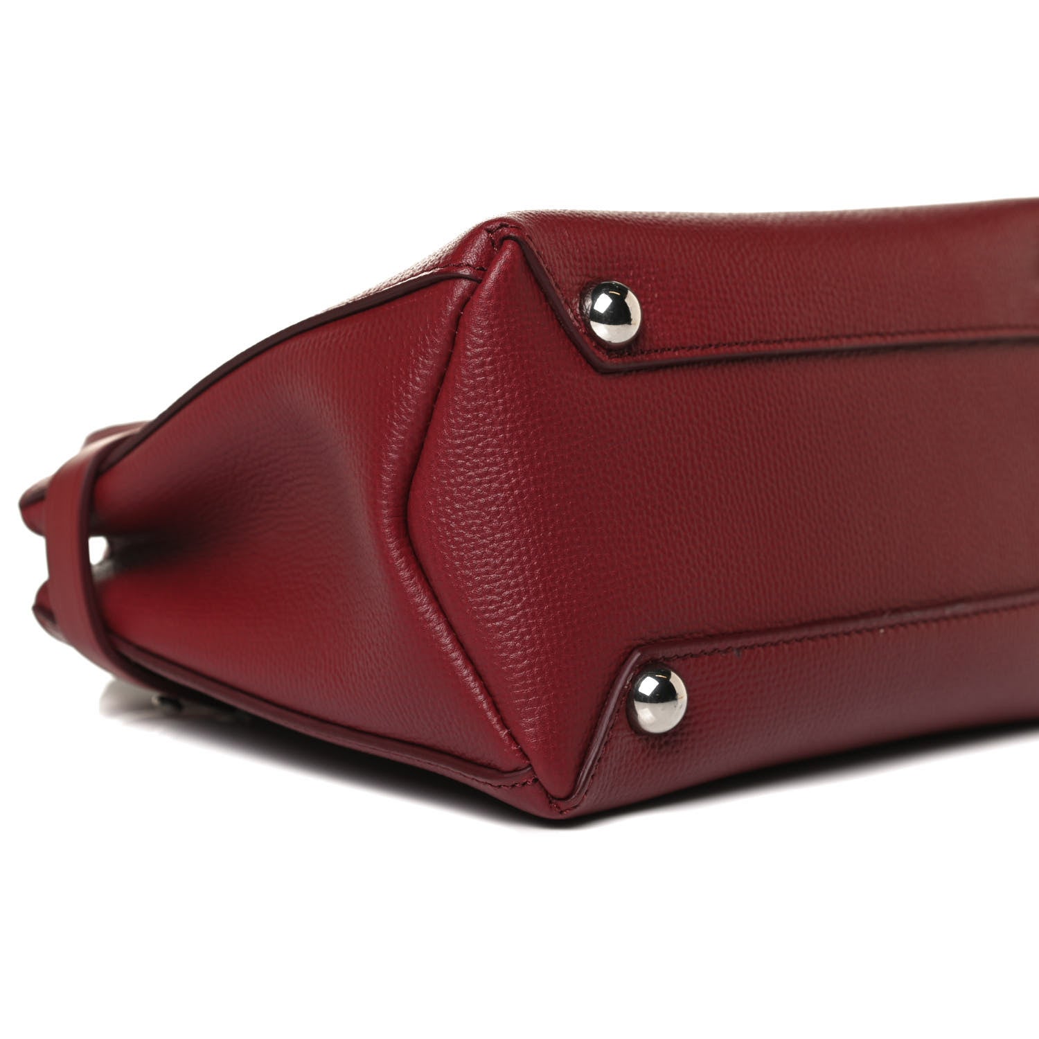 Burberry Grainy Calfskin House Check Baby Banner Tote Crimson 8 of 11