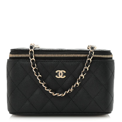 Chanel Caviar Quilted Small Vanity Case With Chain Black 1 of 10