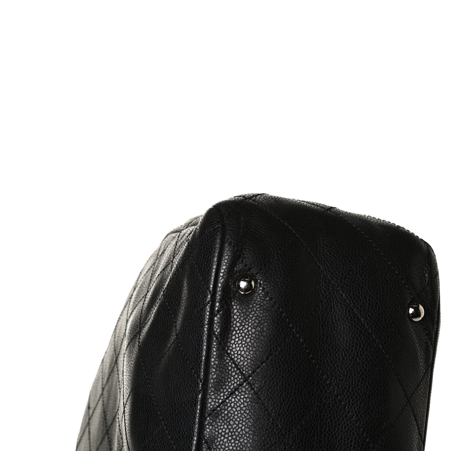 Soft Caviar Large Timeless CC Shopping Tote Black