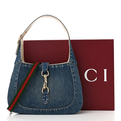 Gucci Denim Small Jackie Shoulder Bag Blue Denim 11 of 11