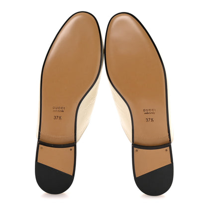 Gucci Glamour Calfskin Guccissima Womens Princetown Slippers 37.5 Mystic White 6 of 9