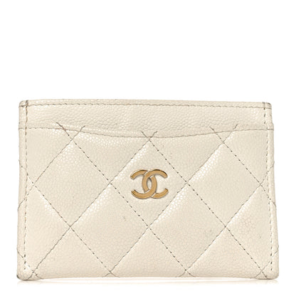 Chanel Caviar Quilted Card Holder White 1 of 10