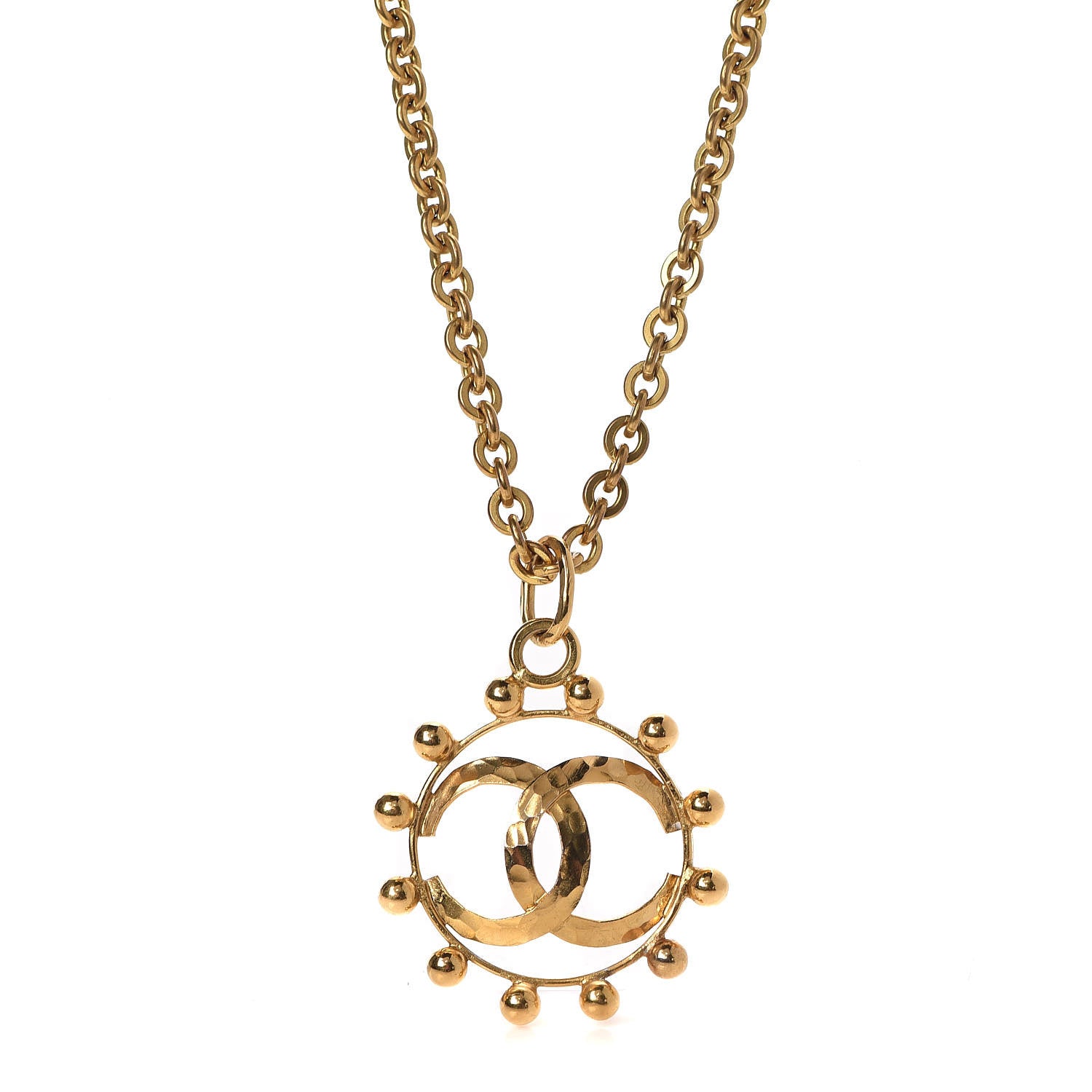 Chanel CC Pendant Long Necklace Gold 1 of 7