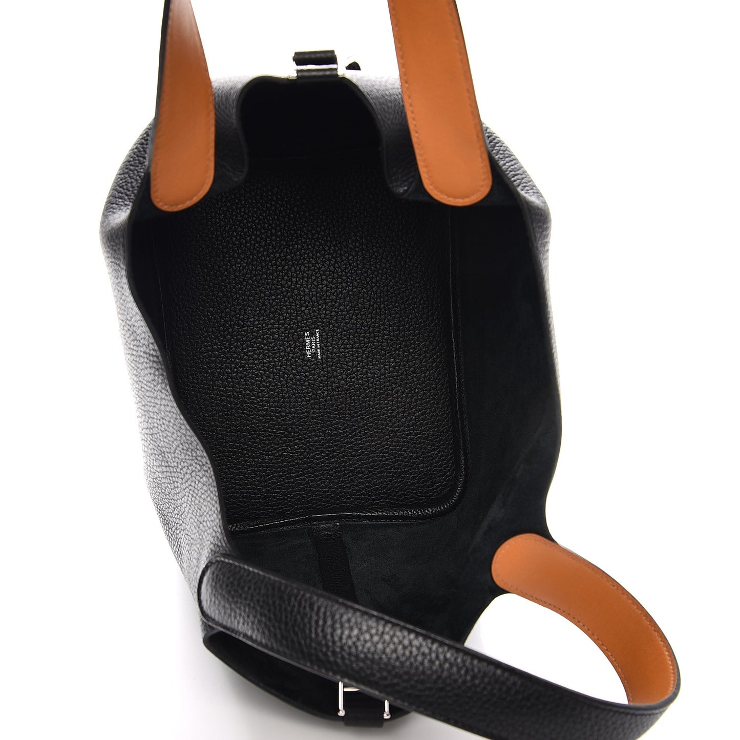 Taurillon Clemence Picotin Lock 22 MM Black Toffee