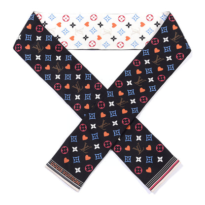 Louis Vuitton Silk Game On Bandeau Black White 1 of 3
