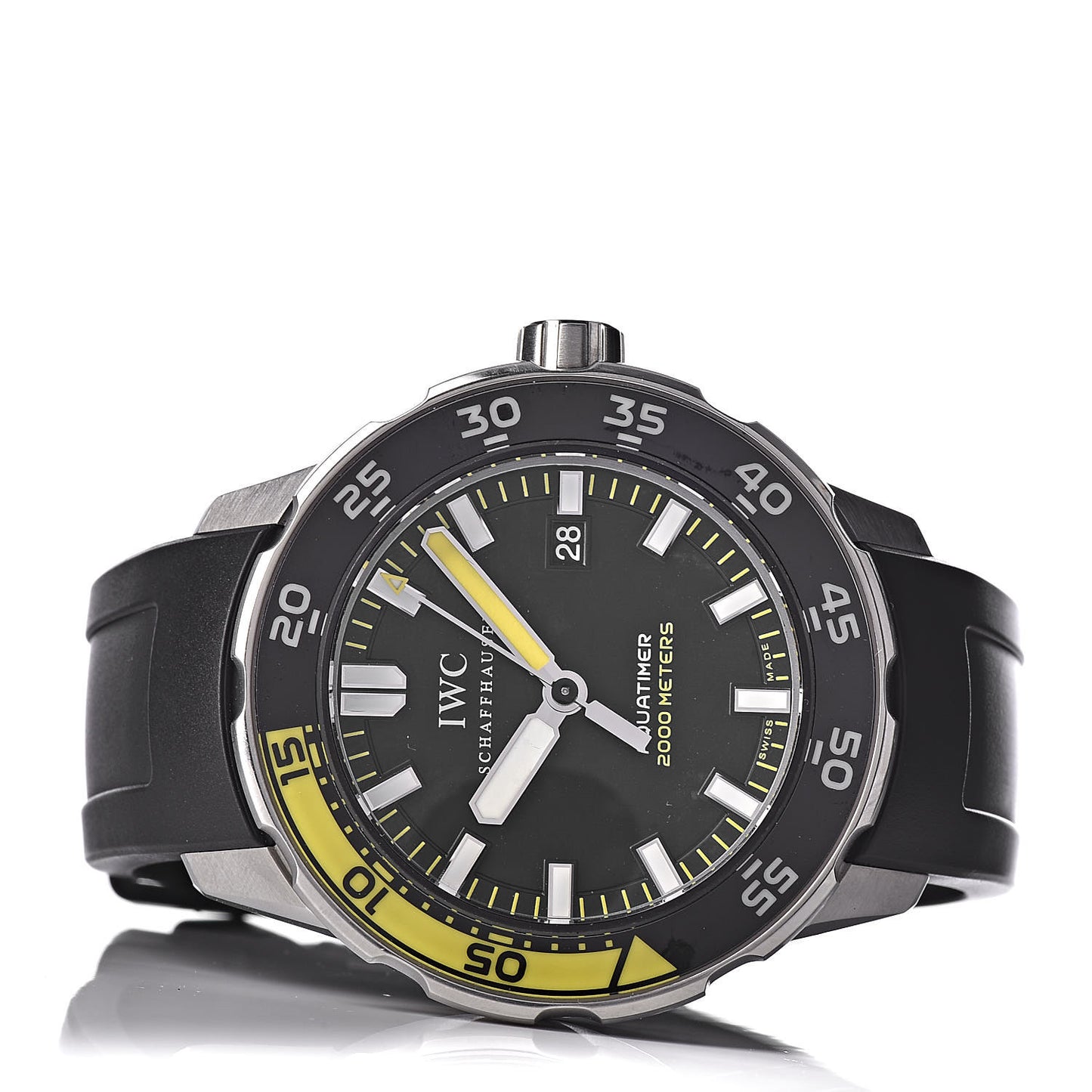 Stainless Steel Rubber 45mm Aquatimer Automatic Watch Black IW356810