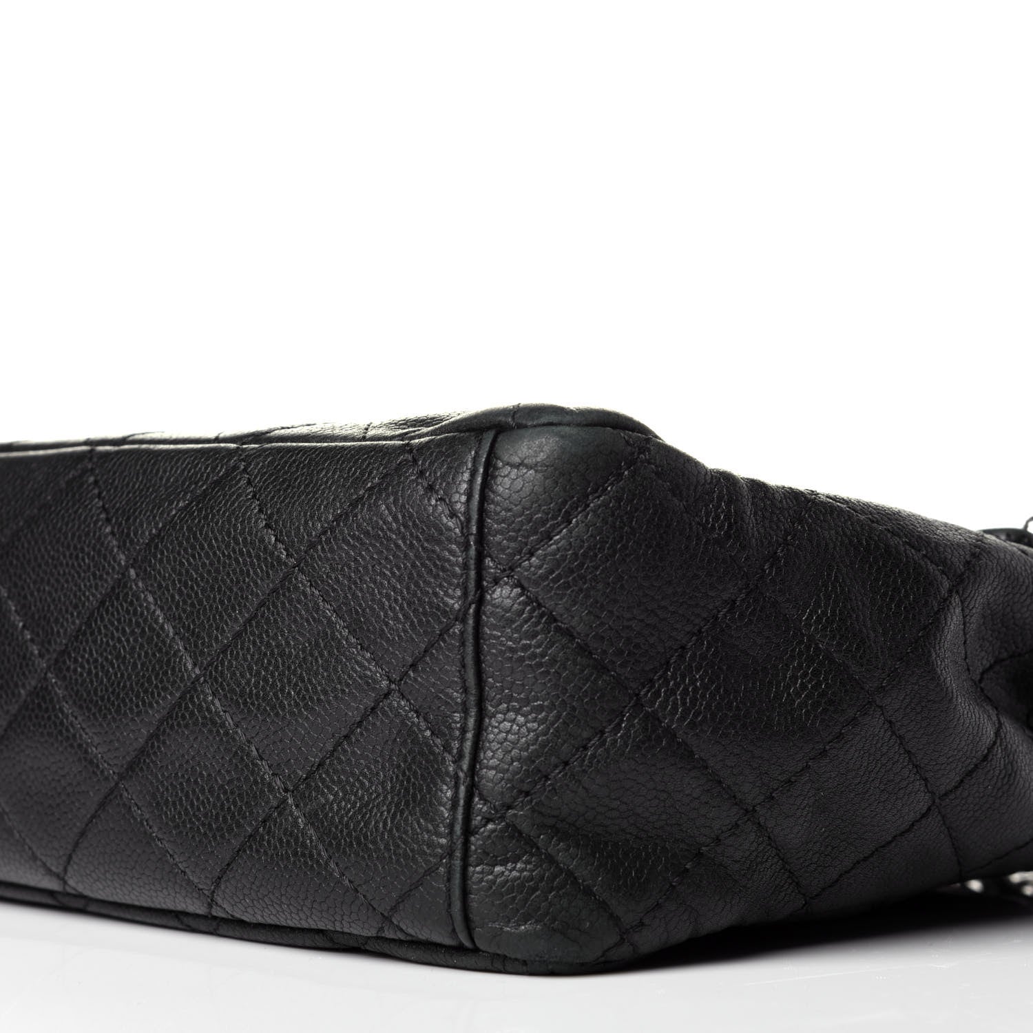 Chanel Washed Caviar Quilted Maxi Single Flap Black 9 of 9