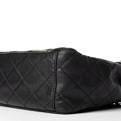 Chanel Washed Caviar Quilted Maxi Single Flap Black 9 of 9