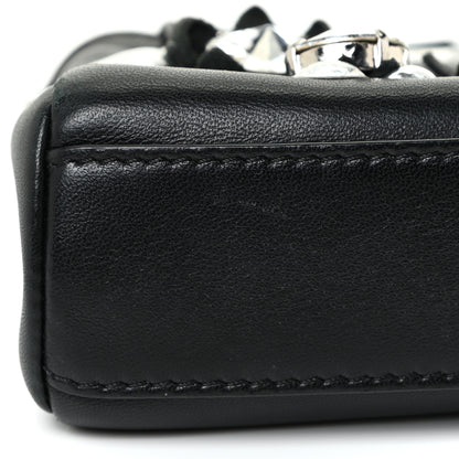 Fendi Nappa Crystal Flowerland Micro Peekaboo Iconic Satchel Black 10 of 12