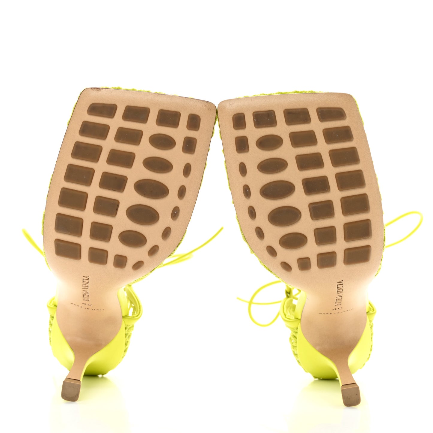 Mesh Nappa Stretch Ankle Tie Sandals 40 Kiwi