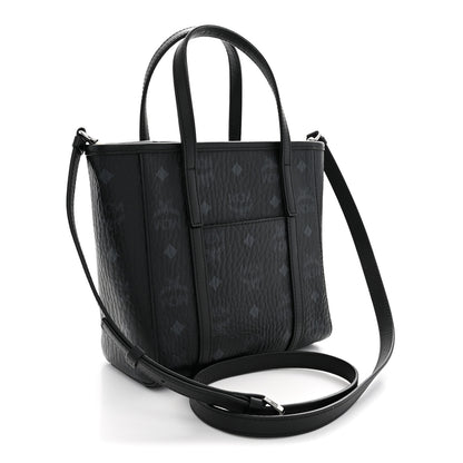 MCM Visetos Mini Toni Shopper Tote Black 3 of 9