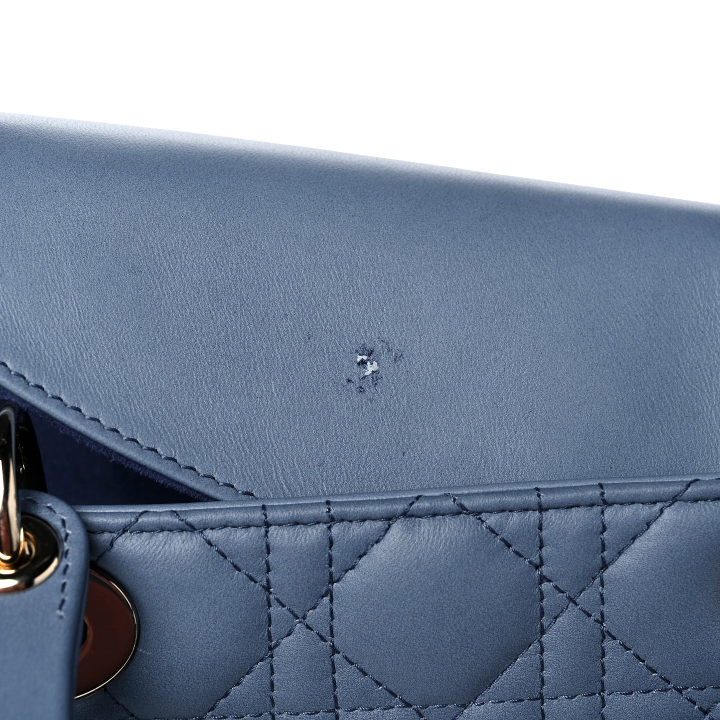 Lambskin Cannage Gradient Medium Lady Dior Blue