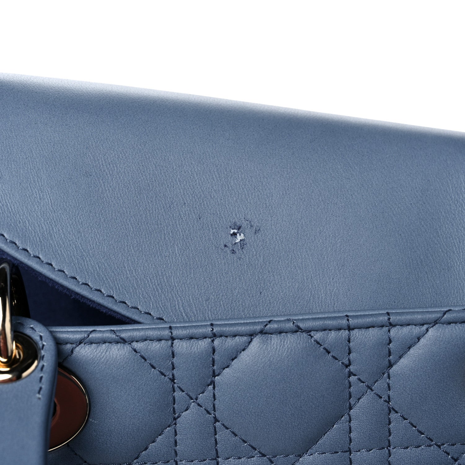Christian Dior Lambskin Cannage Gradient Medium Lady Dior Blue 12 of 13