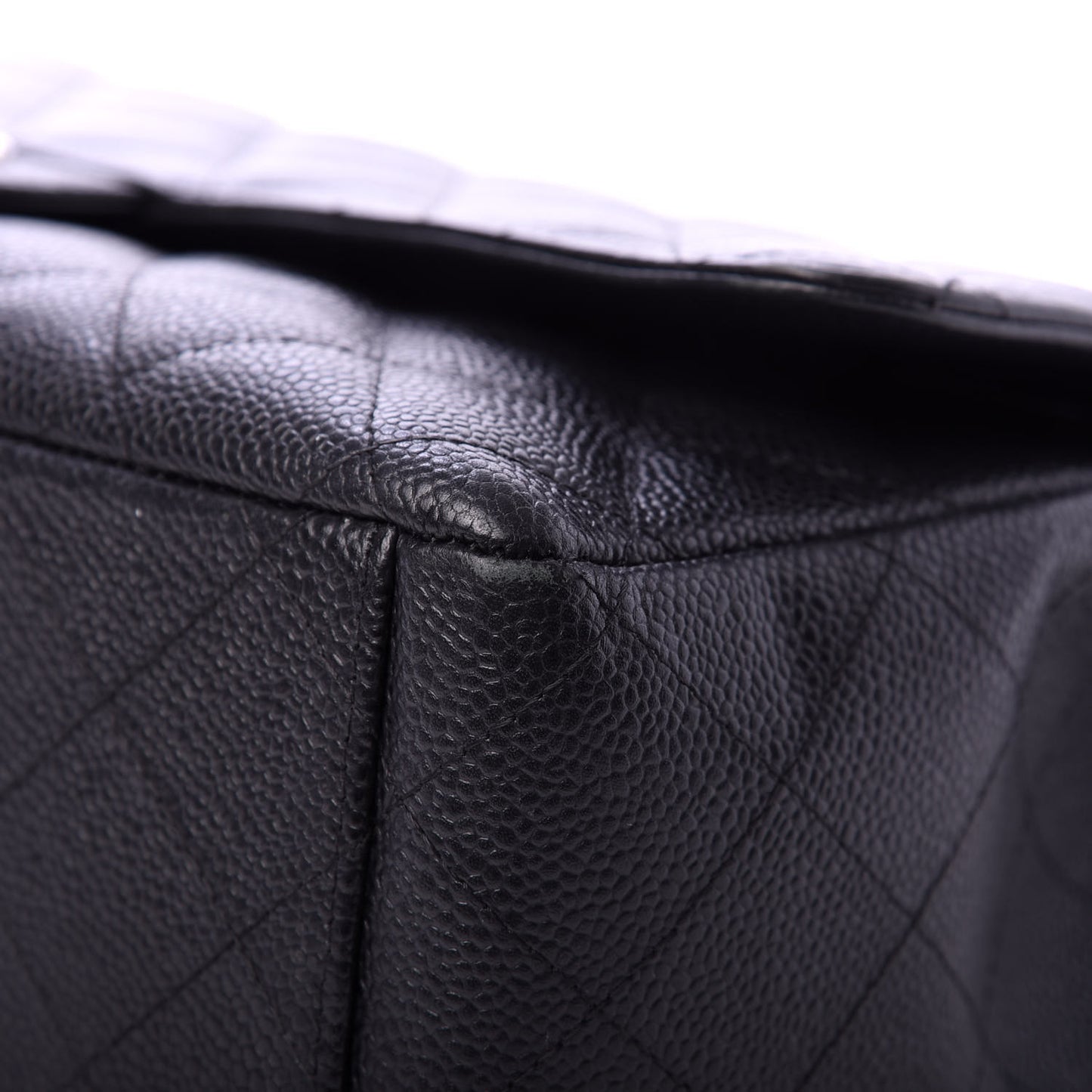 Caviar Quilted Maxi Double Flap Black