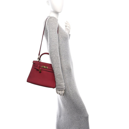 Hermes Togo Kelly Retourne 28 Rouge Grenat 2 of 11
