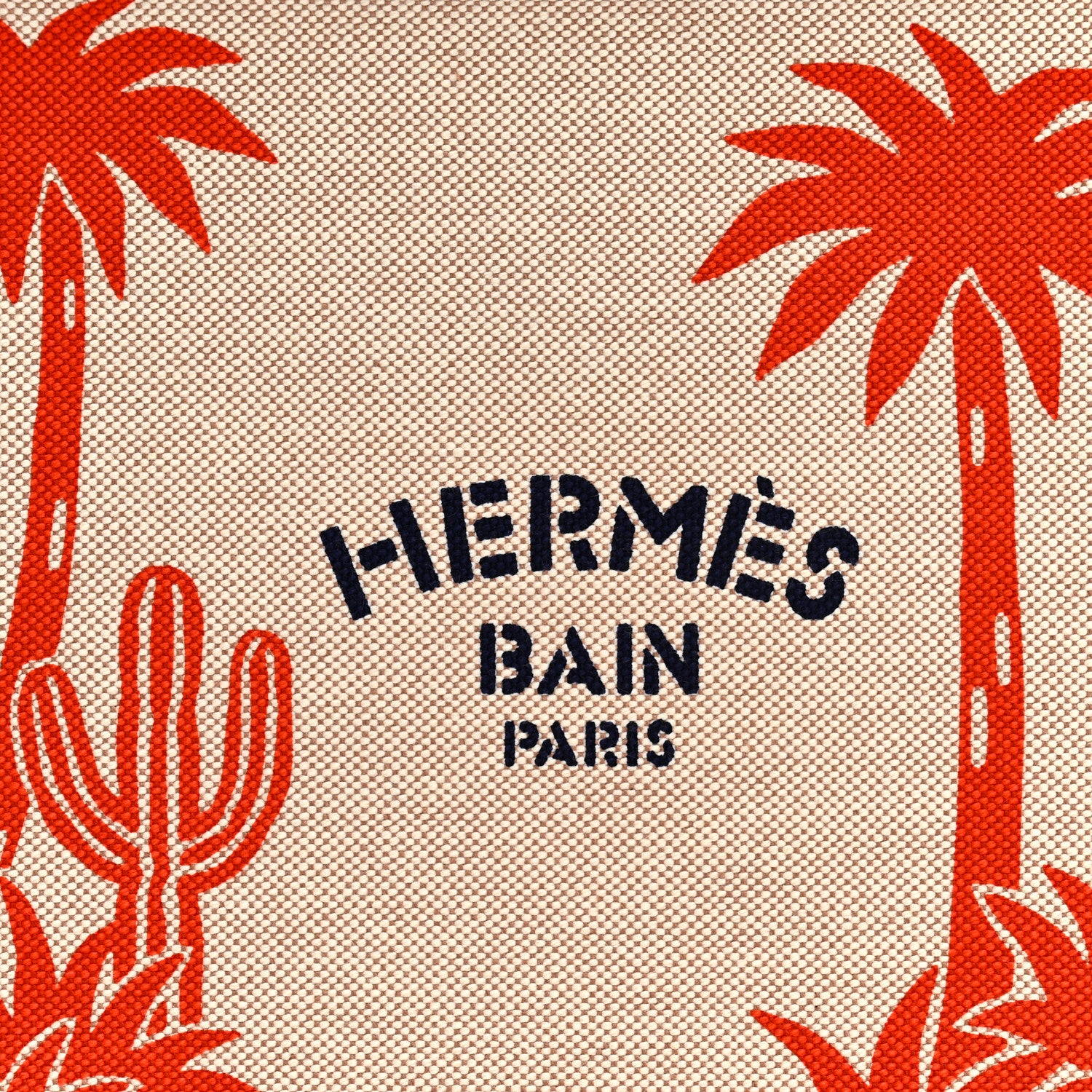Hermes H Canvas Le Bel Oasis Case Marine Terracotta 7 of 7