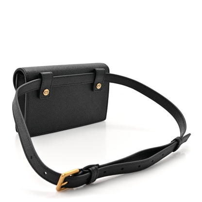 Christian Dior Grained Calfskin Saddle Belt Bag Black 3 of 11