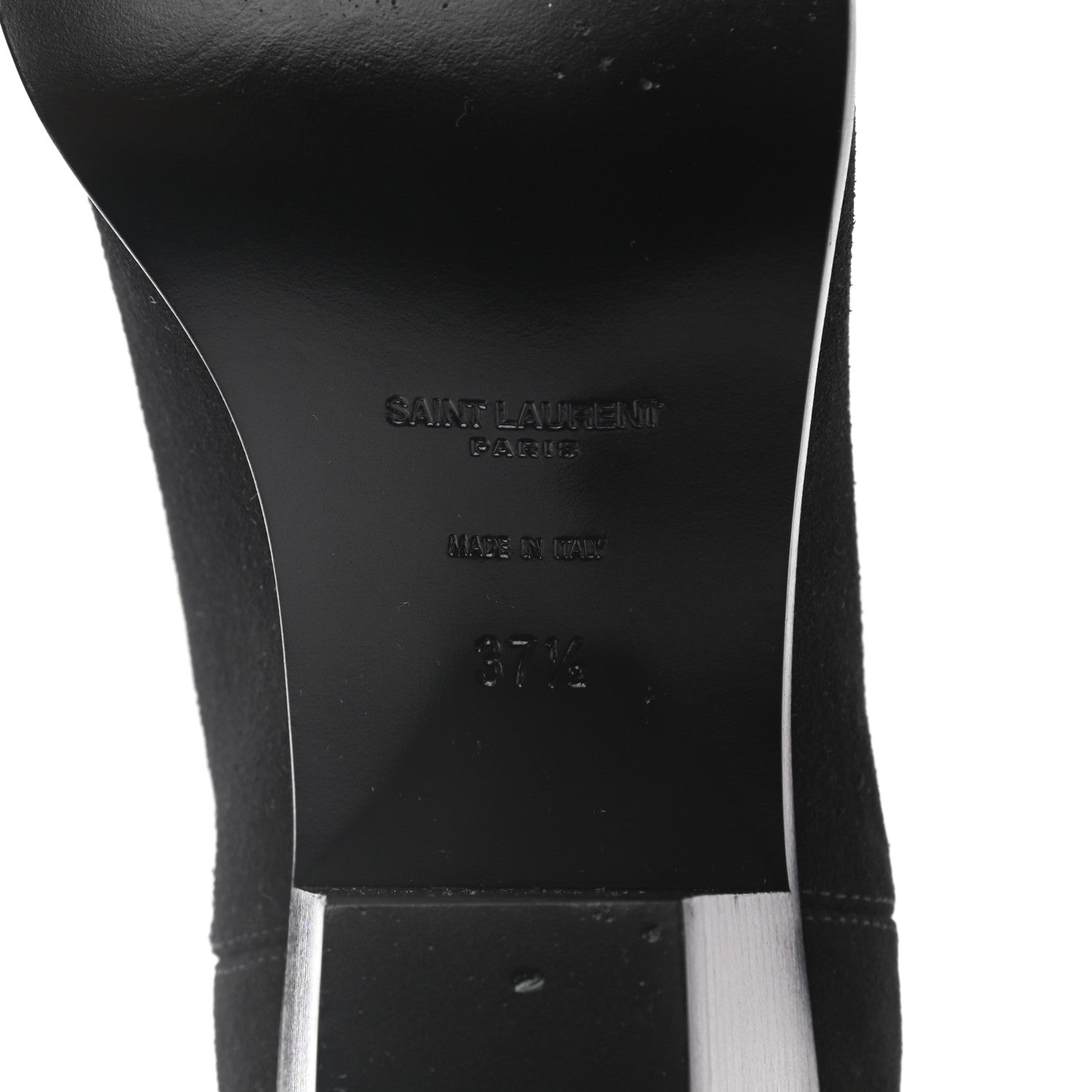 Saint Laurent Suede Chelsea Boots 37.5 Black 6 of 8
