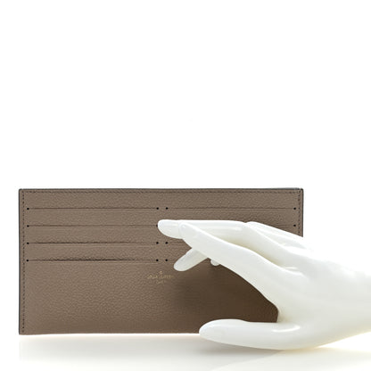 Louis Vuitton Calfskin Felicie Chain Wallet Card Holder Insert Tourterelle 2 of 6