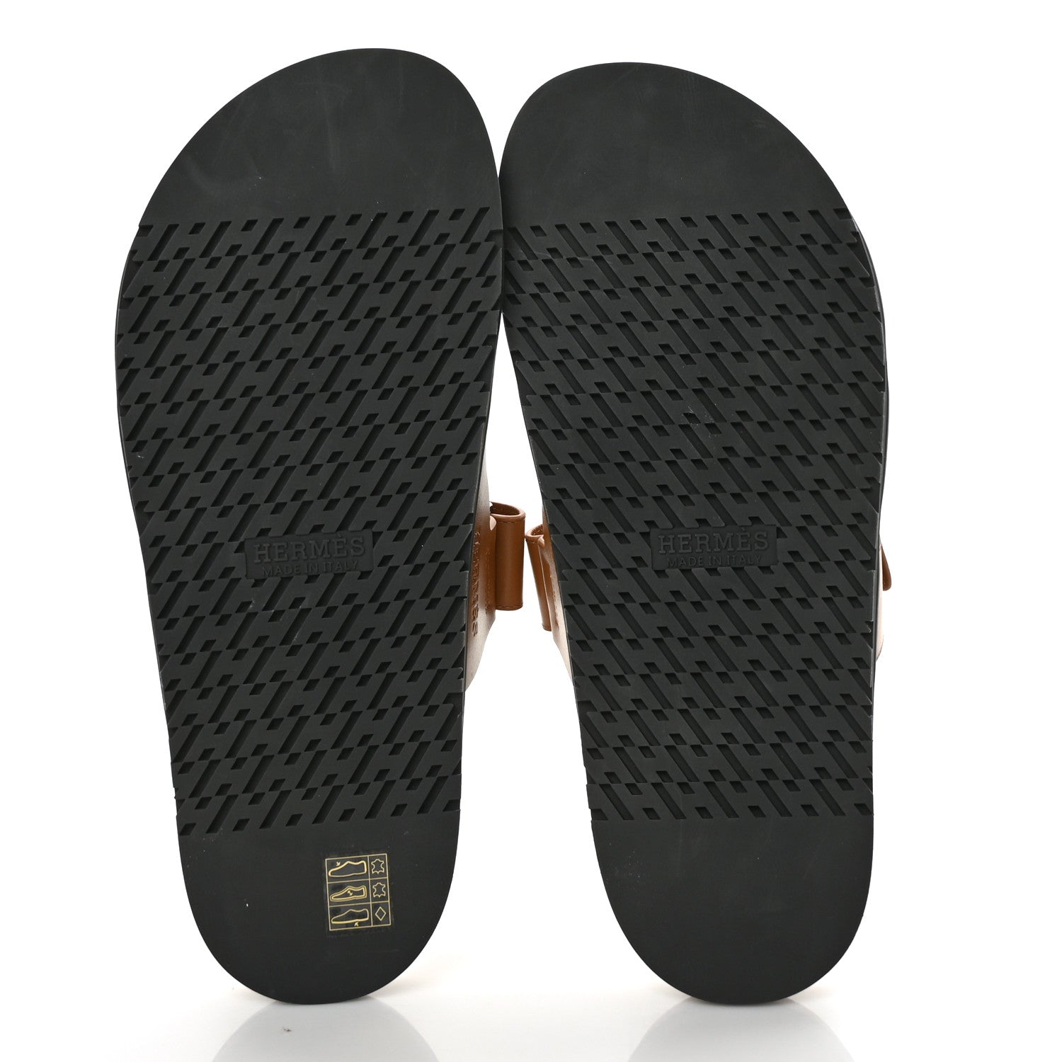 Hermes Calfskin Mens Chypre Sandals 42.5 Gold 5 of 8
