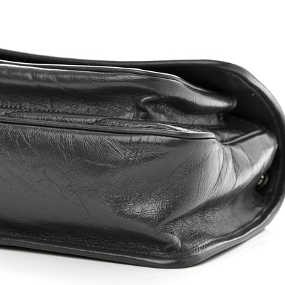 Saint Laurent Crinkled Calfskin Matelasse Monogram Baby Niki Chain Satchel Storm 10 of 11