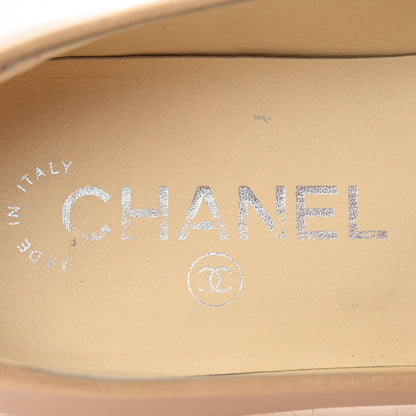 Chanel Patent CC Loafers Espadrille 38.5 Beige 8 of 9