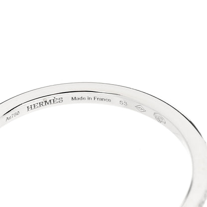 Hermes 18K White Gold Diamond Kelly Clochette Ring 53 6.5 3 of 5