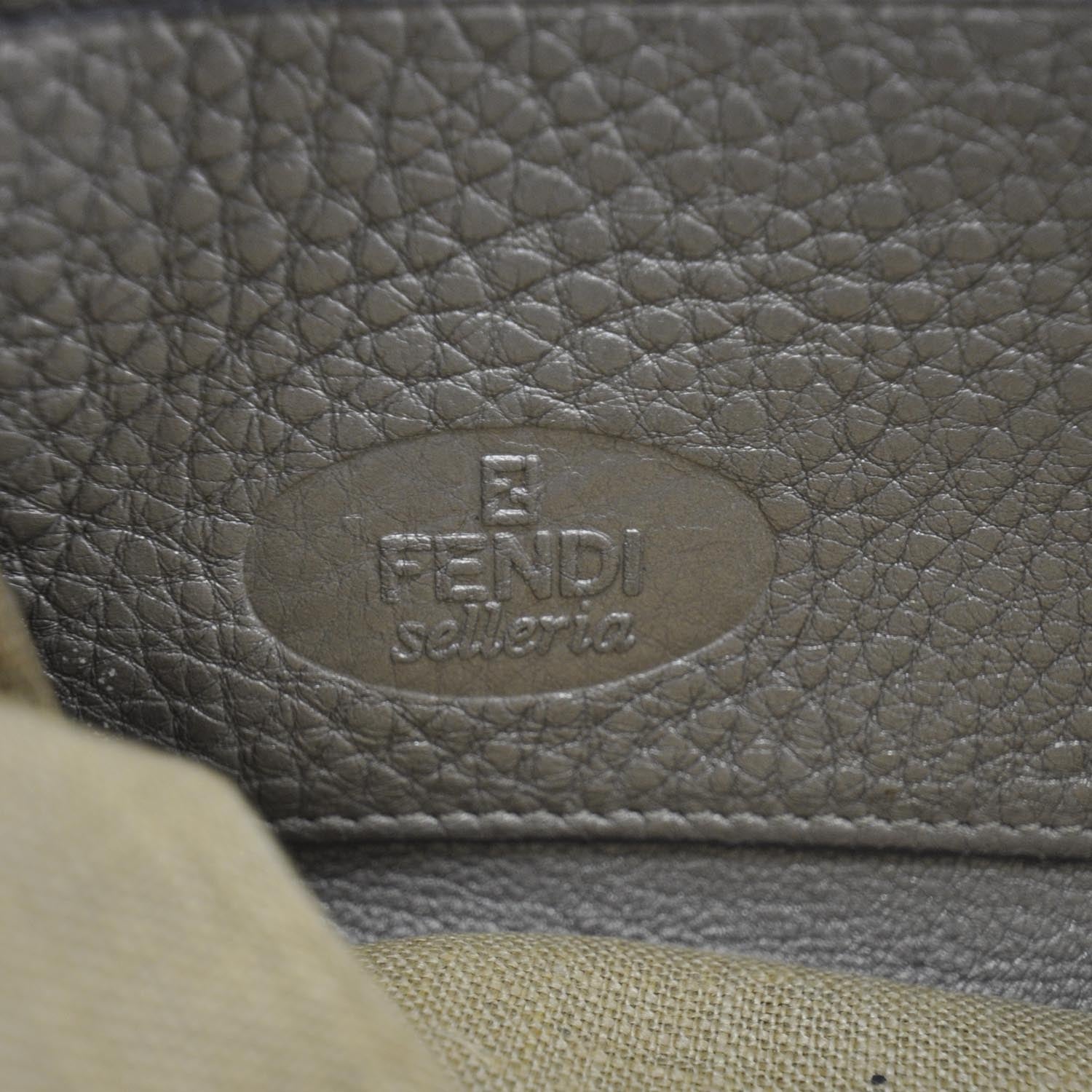 Fendi Calfskin Romano Selleria Zip Around Wallet Silver 6 of 8