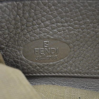 Fendi Calfskin Romano Selleria Zip Around Wallet Silver 6 of 8