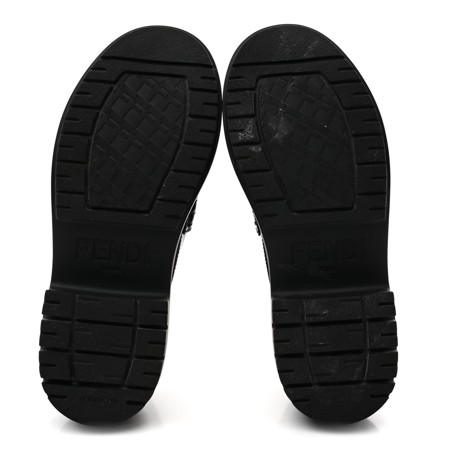 Vitello Abrasivato Fendigraphy 50mm Loafers 37 Black