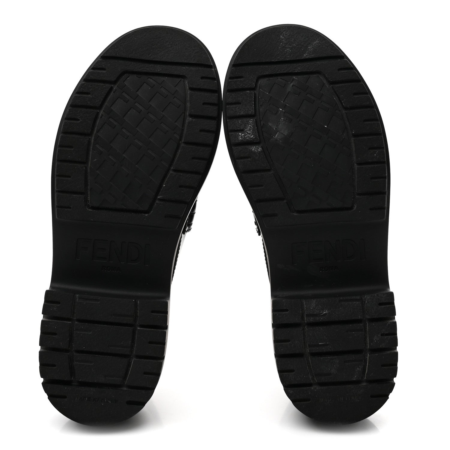 Fendi Vitello Abrasivato Fendigraphy 50mm Loafers 37 Black 6 of 10