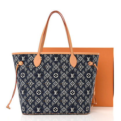 Louis Vuitton Jacquard Since 1854 Neverfull MM Blue 15 of 15