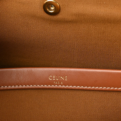 Celine Triomphe Canvas Calfskin Mini Horizontal Cabas Tan 6 of 9