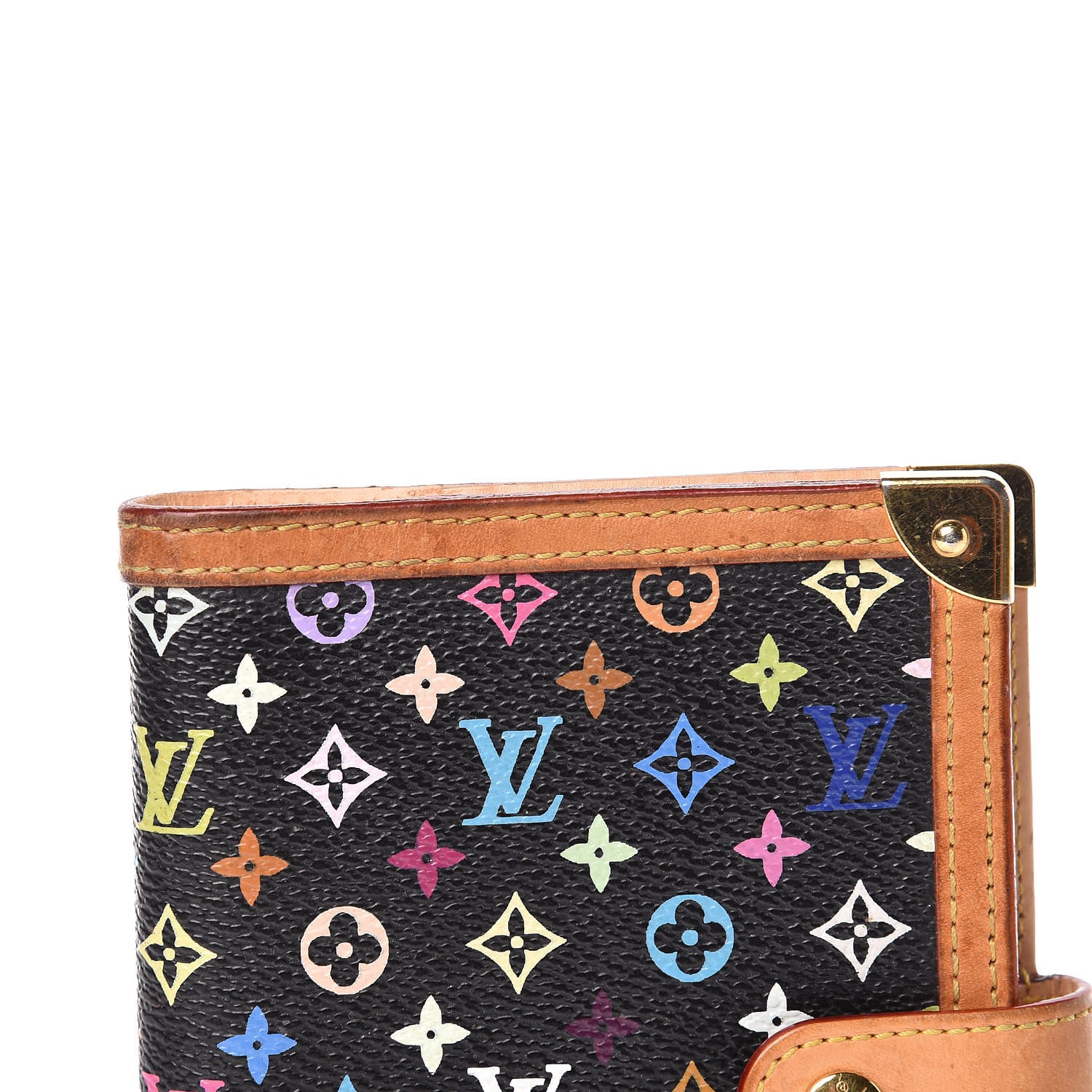 Louis Vuitton Monogram Multicolor Small Ring Agenda Cover Black 11 of 13