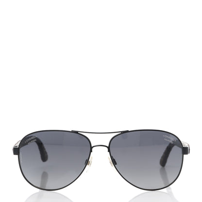 Chanel Pilot Quilting Sunglasses 4207 Black 2 of 8