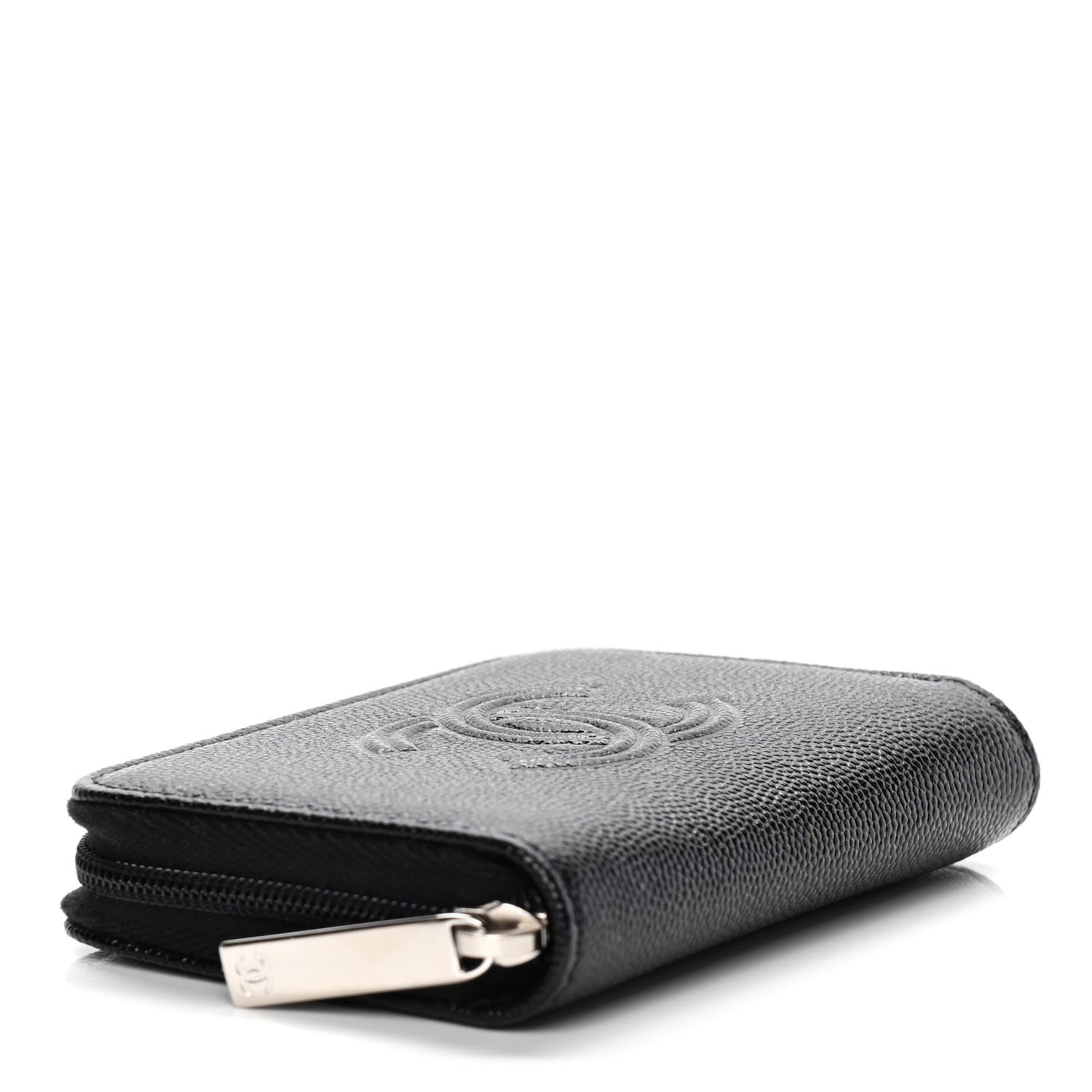 Chanel Caviar Timeless CC Zip Around Coin Purse Black 4 of 12