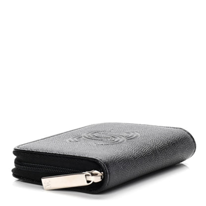 Chanel Caviar Timeless CC Zip Around Coin Purse Black 4 of 12