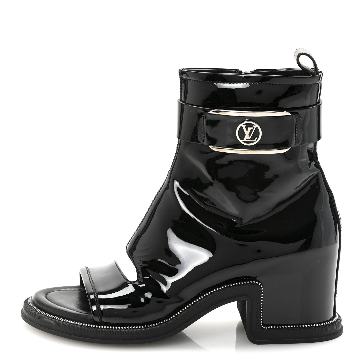 Louis Vuitton Patent Calfskin Moonlight Boots 39 Black 1 of 9