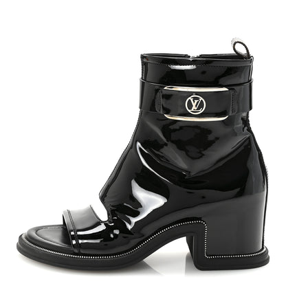 Louis Vuitton Patent Calfskin Moonlight Boots 39 Black 1 of 9