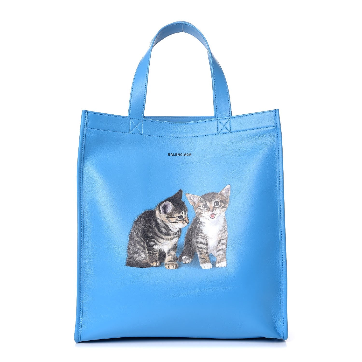 Balenciaga Calfskin Kittens Market Shopper Turquoise 1 of 12