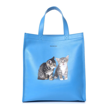 Balenciaga Calfskin Kittens Market Shopper Turquoise 1 of 12