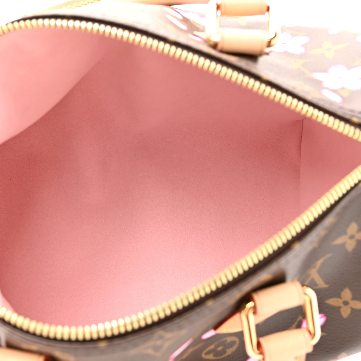 LV X TM Monogram Cherry Blossom Speedy Bandouliere 25 Sakura Brown