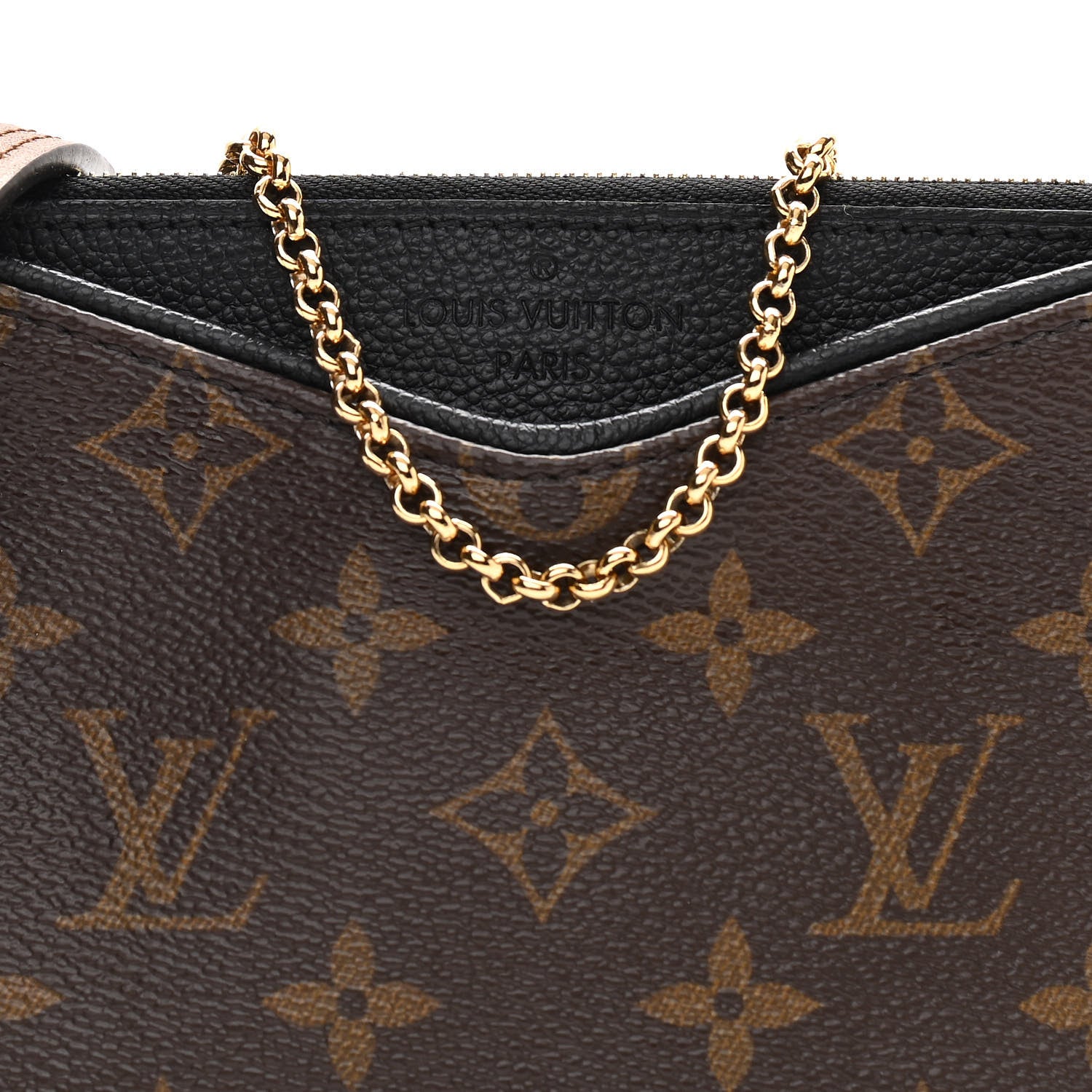 Louis Vuitton Monogram Pallas Clutch Black 7 of 9