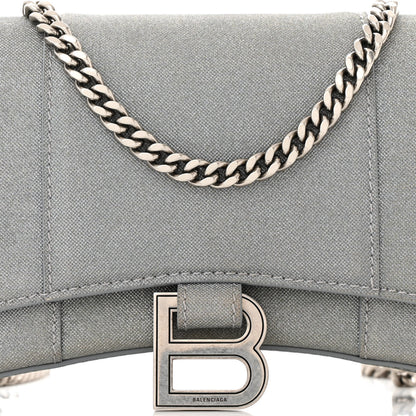 Balenciaga Glitter Fabric Hourglass Chain Bag Grey 7 of 9