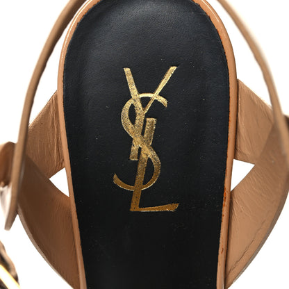 Saint Laurent Patent Tribute 105 Platform Sandals 41 Nude Powder 8 of 10
