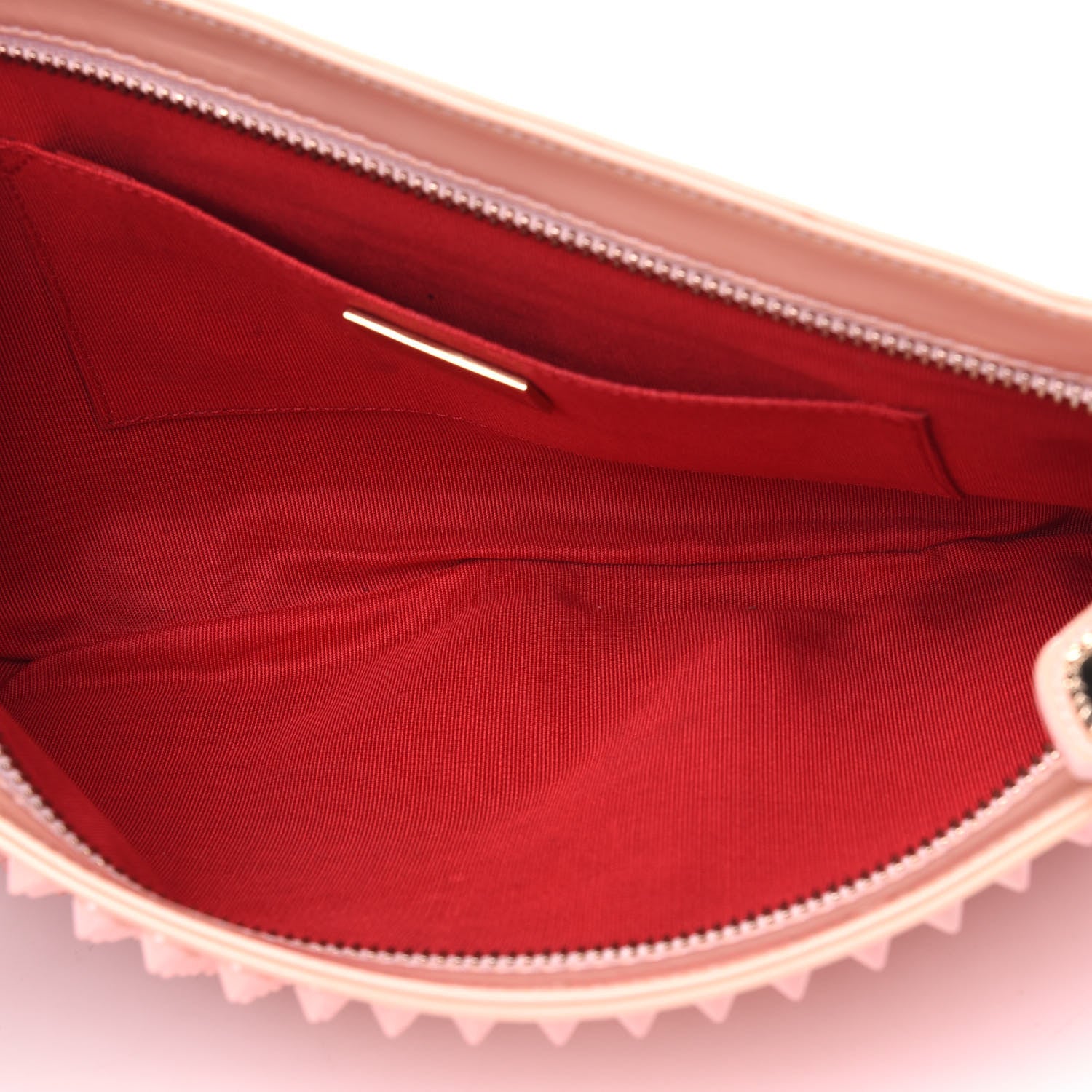 Christian Louboutin Patent Calfskin Studded Loubiposh Chain Clutch Light Pink 4 of 6