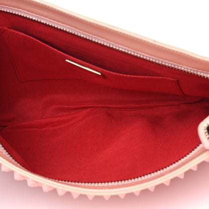 Christian Louboutin Patent Calfskin Studded Loubiposh Chain Clutch Light Pink 4 of 6