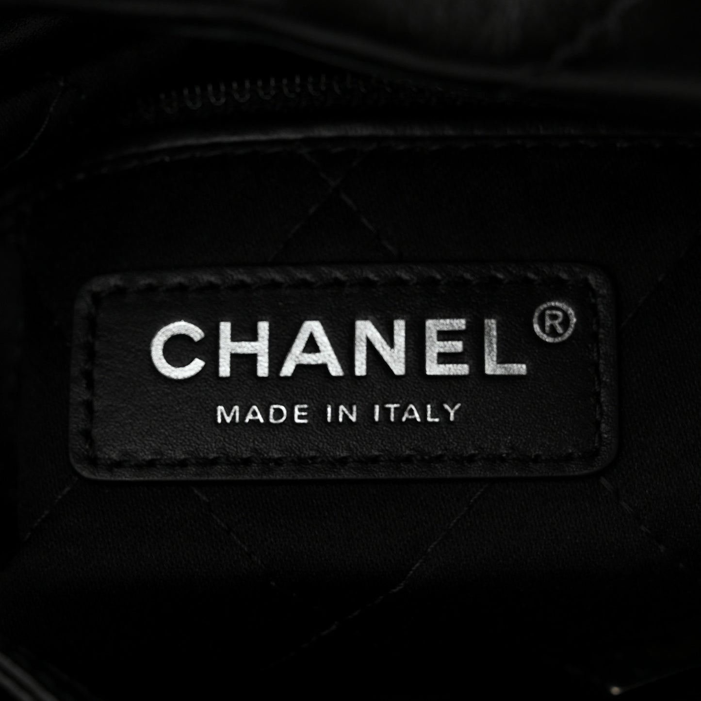 Shiny Calfskin Quilted Small Chanel 22 Black
