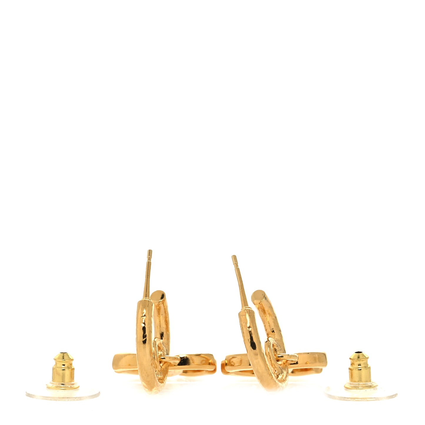 CC Hoop Drop Earrings Gold